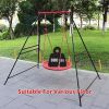 Swing Stand Frame,Swing Set Frame for Both Kids and Adults,880 Lbs Heavy-Duty Metal A-Frame Backyard Swing for Indoor Outdoor,Red(Without Swing)