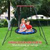 Swing Stand Frame,Swing Set Frame for Both Kids and Adults,880 Lbs Heavy-Duty Metal A-Frame Backyard Swing for Indoor Outdoor,Red(Without Swing)