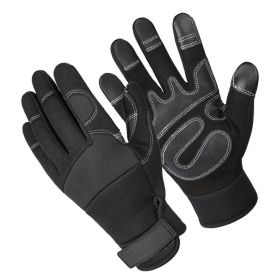 Climbing Tactical Full Finger Combat Riding Touch Screen Gloves Outdoor Roping Work Rocks Parkour Carabiners Rigging Grip (Gloves Size: L, Color: GRAY)