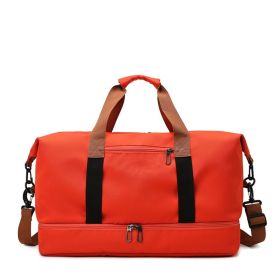 exerFoldable Waterproof Gym Bag Carry Duffel Bag for Sports and Travel (Color: Orange)