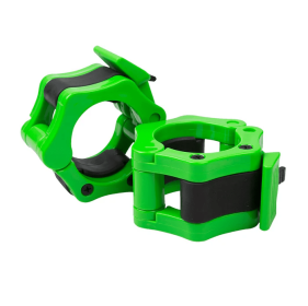 IFAST OLYMPIC BARBELL CLAMP PAIR (Color: green)