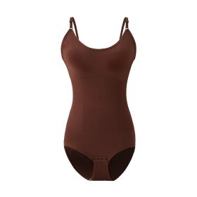 Slttsrn Saemless Covered Bust Jumpsuit Thong Bodysuit Fit Womenswear Cheeky short skirts Pretty girls set Tummy control dresses  Sculpt touch waist tr (Color: BLOWN1, size: S)