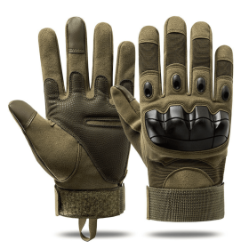 Unisex Airsoft Sports Gloves with Touchscreen Fingertip Capability (Color: green, size: L)